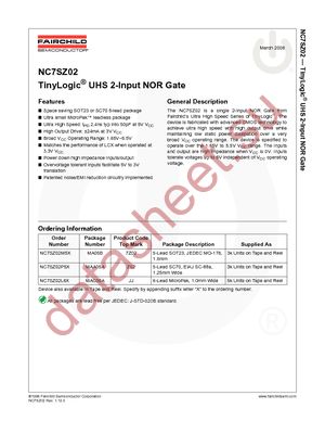 NC7SZ02M5 datasheet  